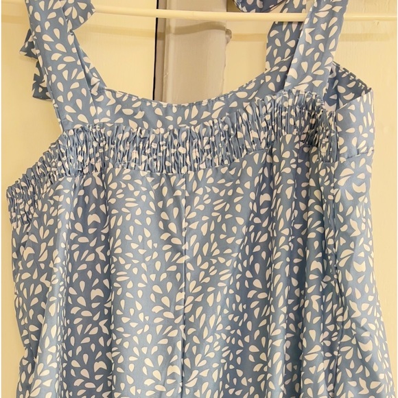 Off brand… Blue and white print jumpsuit size L - Picture 3 of 6